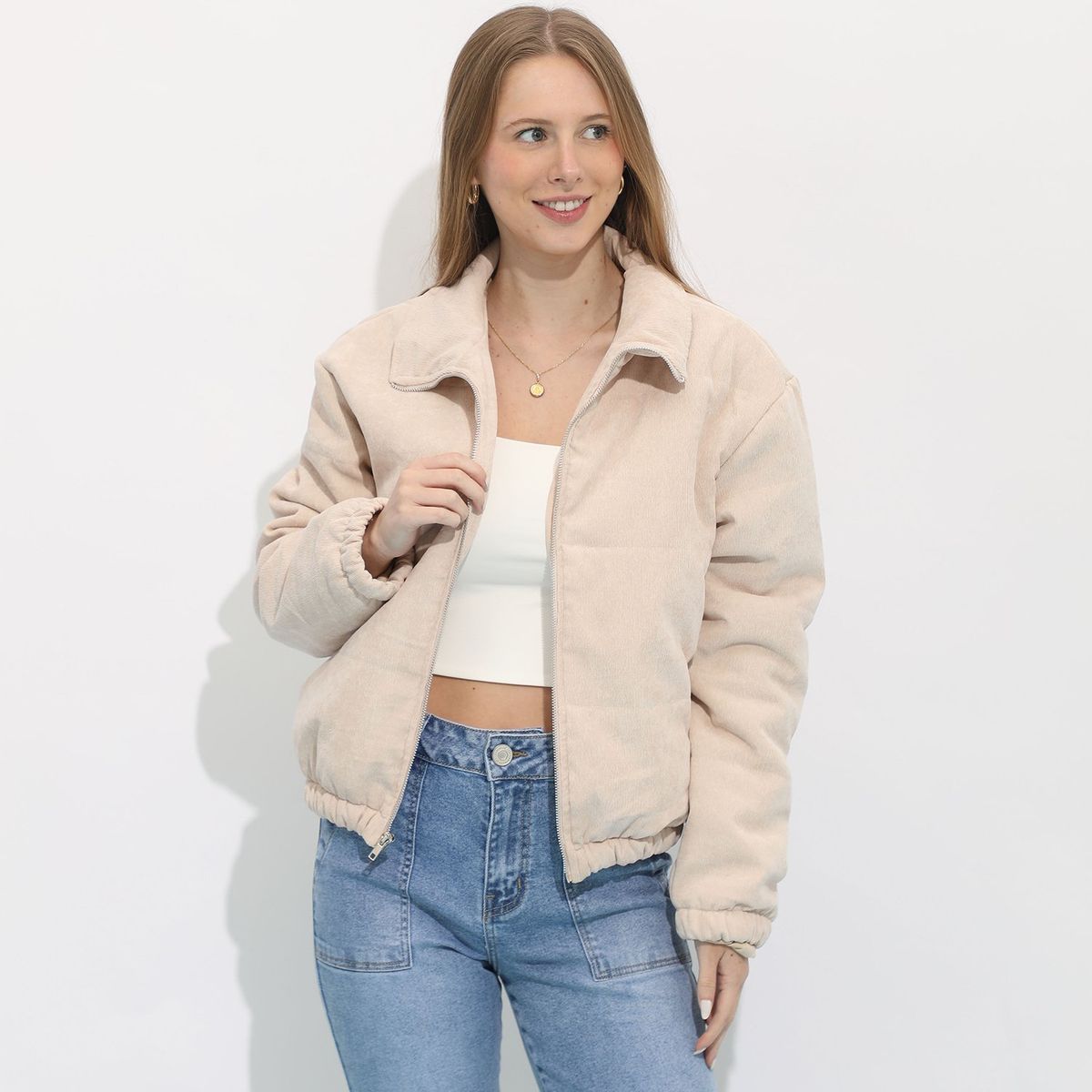 DOO AUSTRALIA - Casaca Crop Fit Algodón Mujer Doo Australia