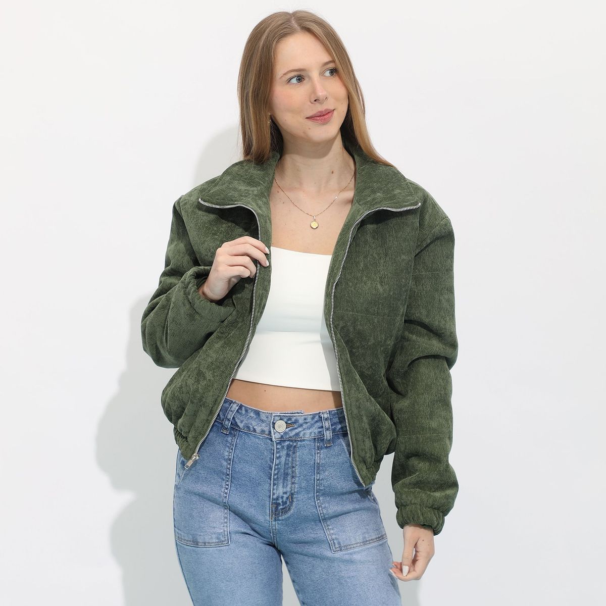 DOO AUSTRALIA - Casaca Crop Fit Algodón Mujer Doo Australia