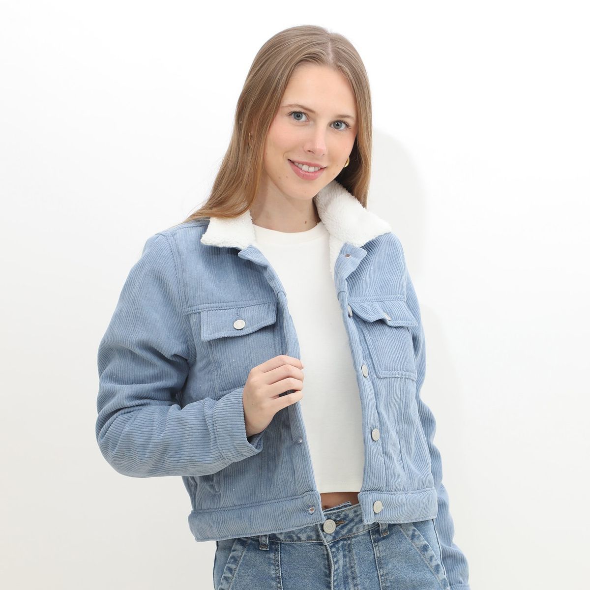 DOO AUSTRALIA - Casaca Crop Fit Algodón Mujer Doo Australia