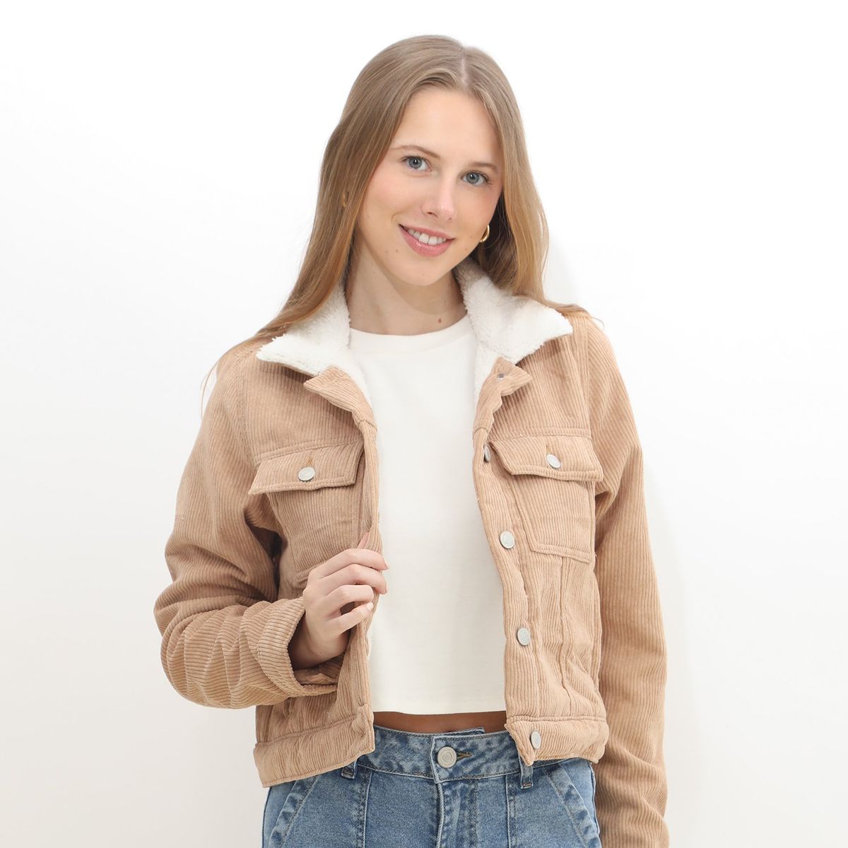 DOO AUSTRALIA - Casaca Crop Fit Algodón Mujer Doo Australia