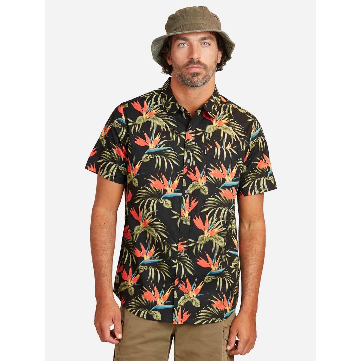 RIP CURL - Camisa Manga Corta 100% Algodón Hombre Rip Curl