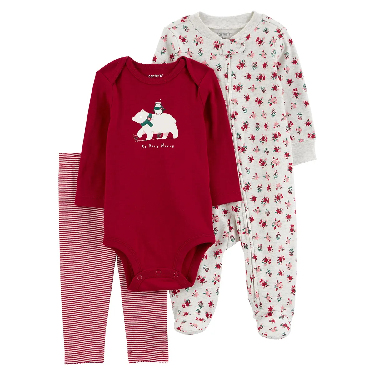 CARTER'S - Pijama 3 Piezas Bebé Niña