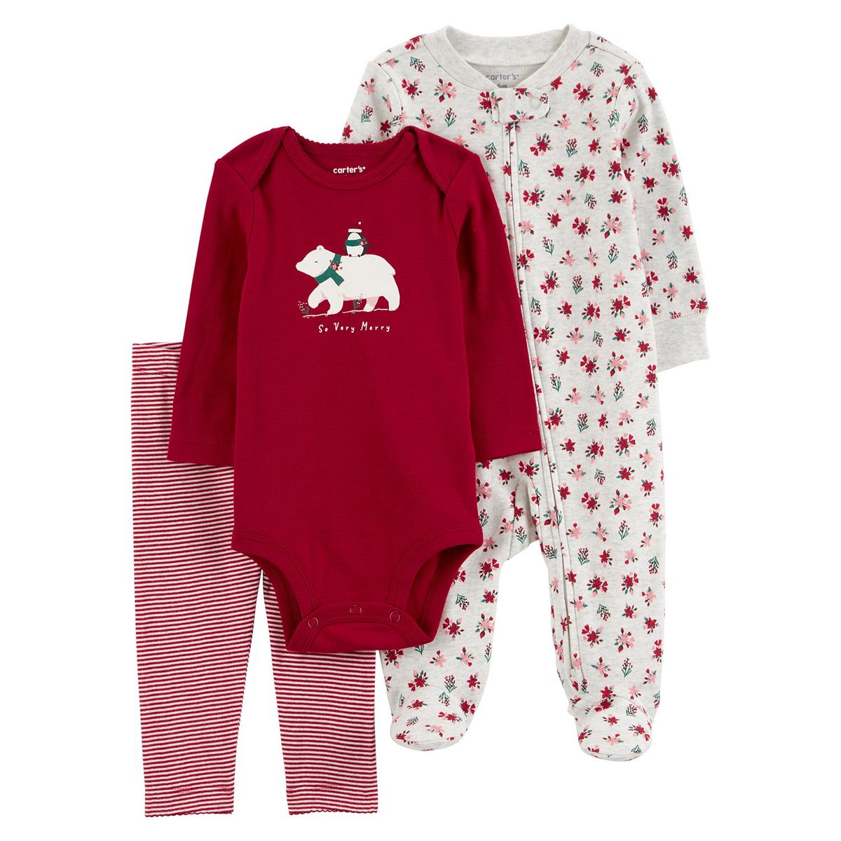 CARTER'S - Pijama 3 Piezas Bebé Niña