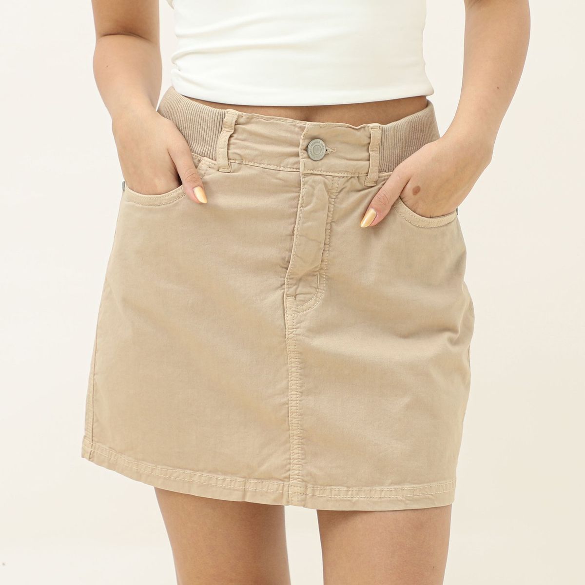 AMERICAN ABBEY - Falda Corta Algodón Mujer American Abbey