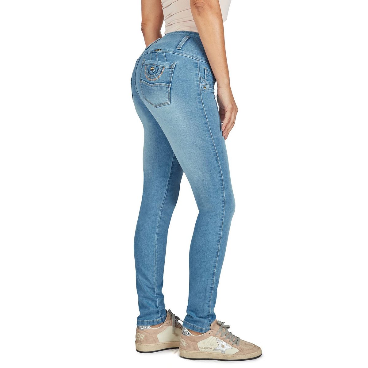 VRP BY VIVIANA RIVAS PLATA - Jean Skinny Tiro Alto Mujer Vrp By Viviana Rivas Plata