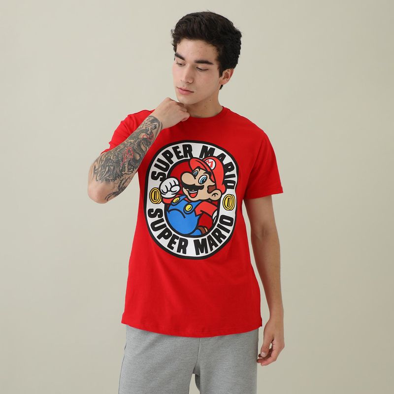 BEARCLIFF - Polo Mario Bros 100% Algodón Hombre Bearcliff