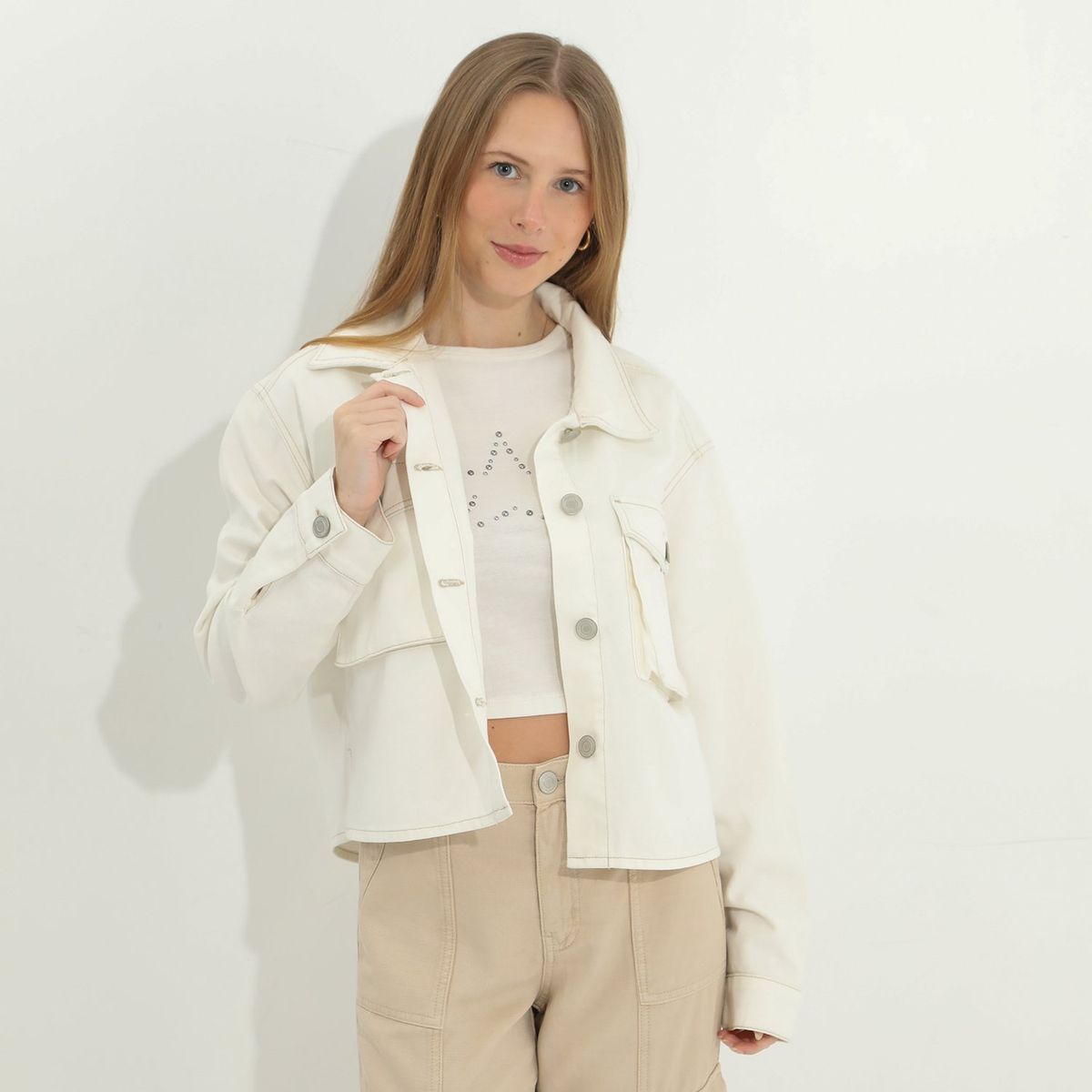 SYBILLA - Casaca 100% Algodón Mujer Sybilla