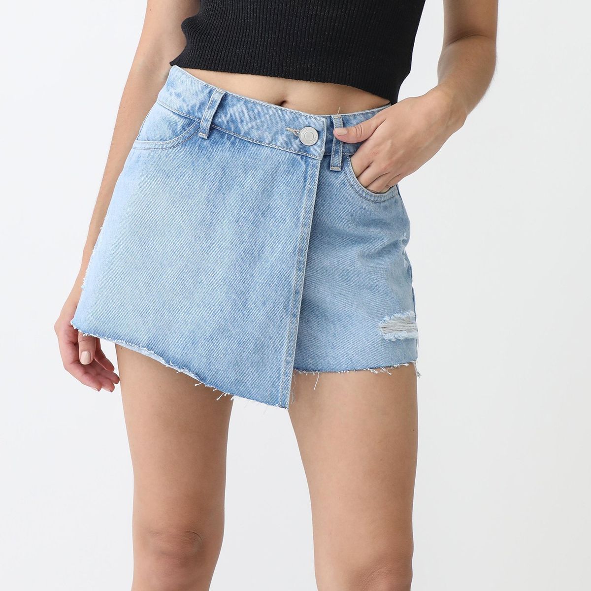 SYBILLA - Falda Short 100% Algodón Mujer Sybilla