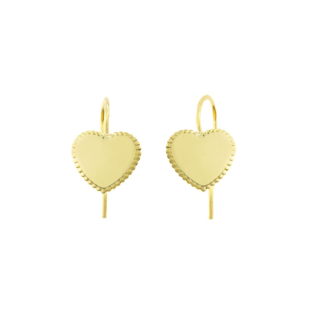 BALIQ - Aretes Corazon Goldensilver Plata 9