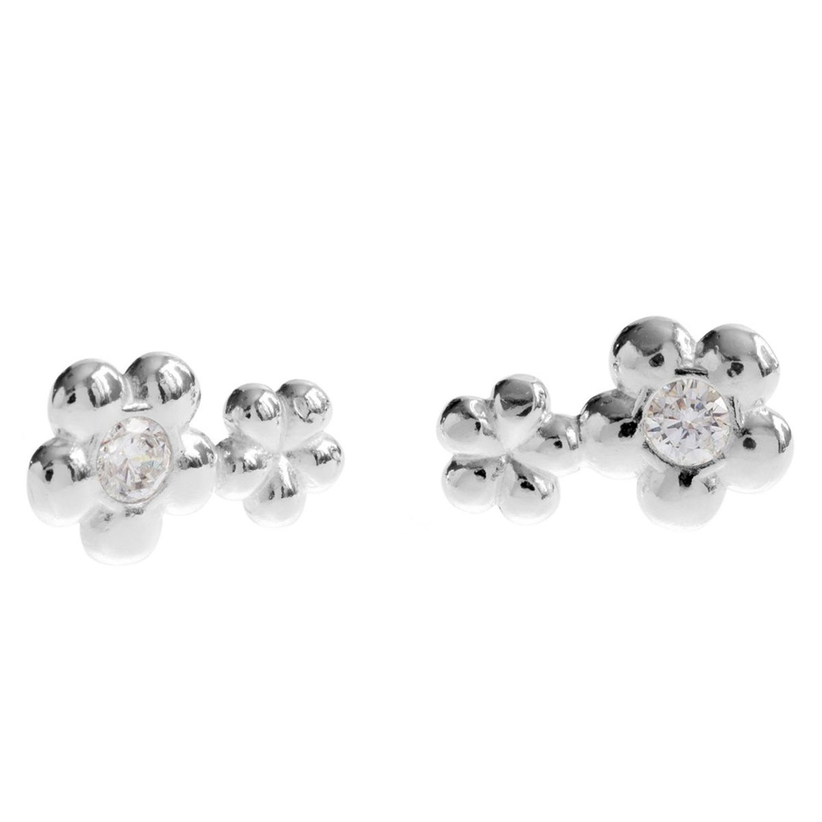 BALIQ - Aretes de Plata 925 Flor Teens