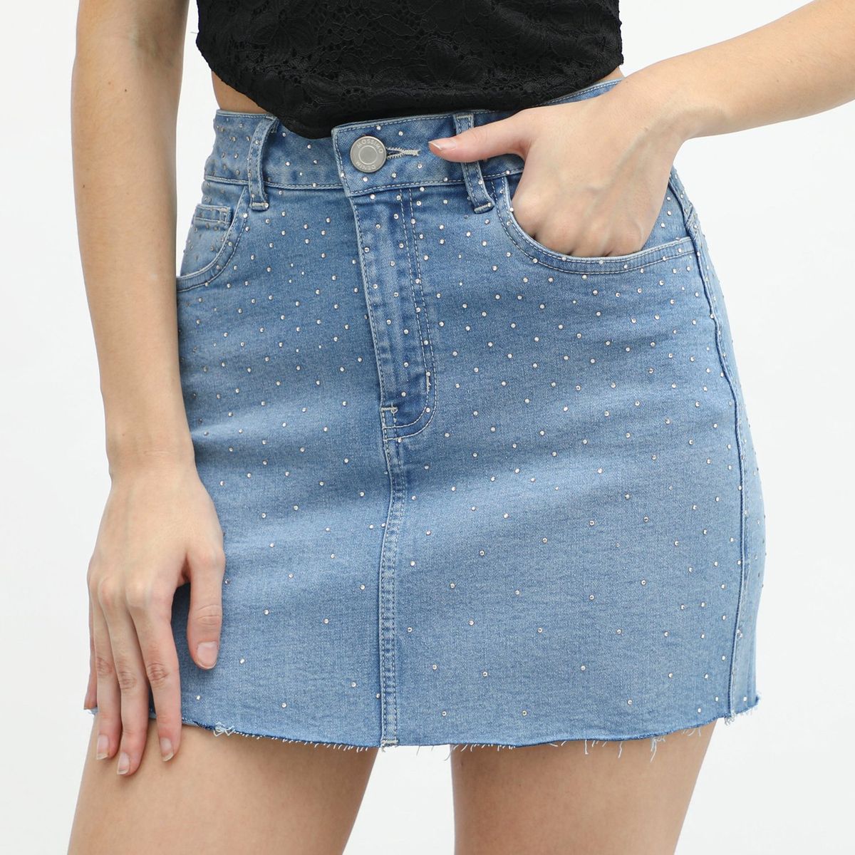 MOSSIMO - Falda Corta Algodón Mujer Mossimo