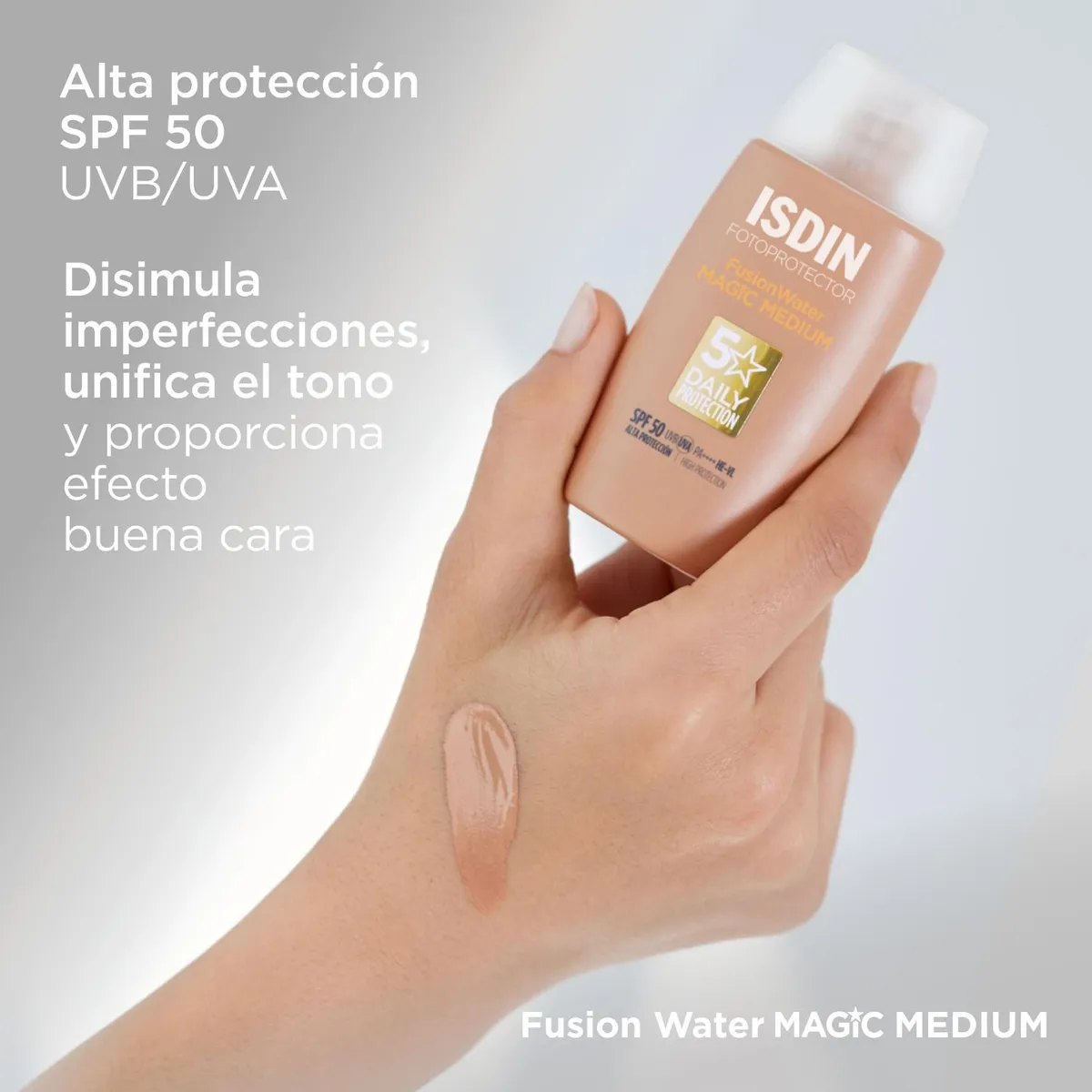 ISDIN - Fotoprotector Fusion Water Magic Color Medium Spf50 50ml