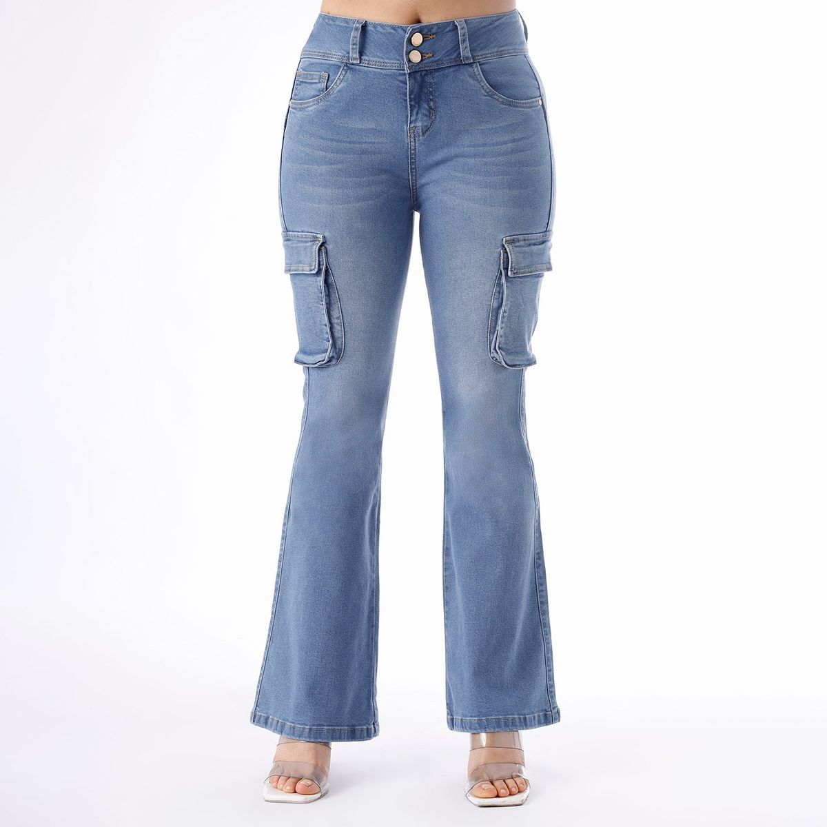 KANSAS - Jean Flare Tiro Alto Mujer Kansas