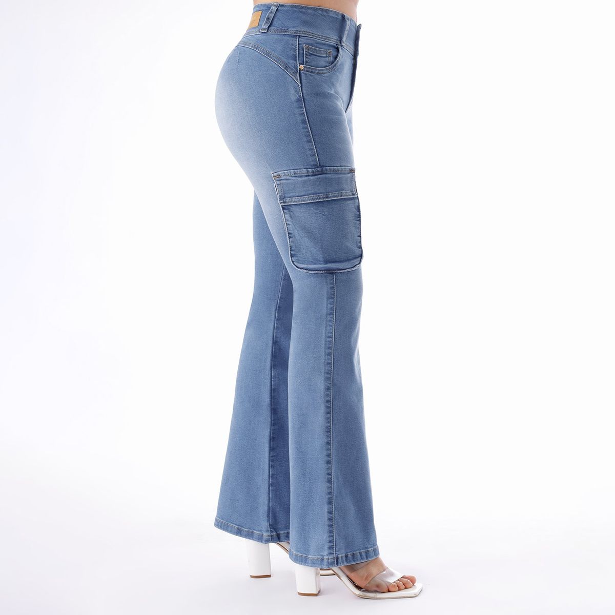 KANSAS - Jean Flare Tiro Alto Mujer Kansas