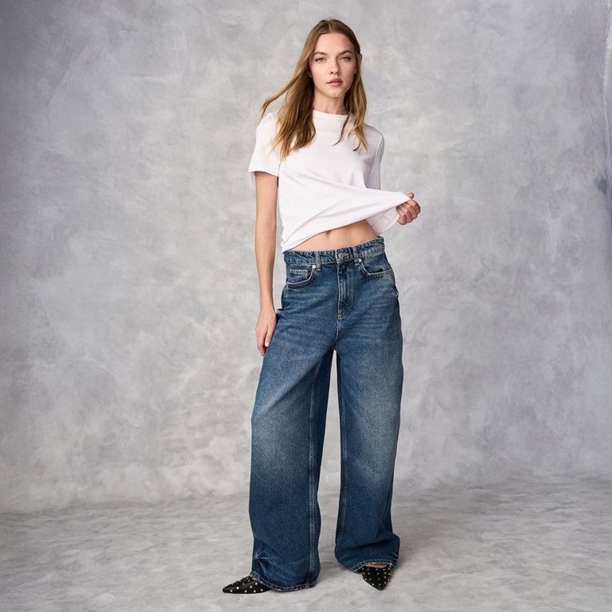 MANGO - Jean Balloon 100% Algodón Mujer Mango