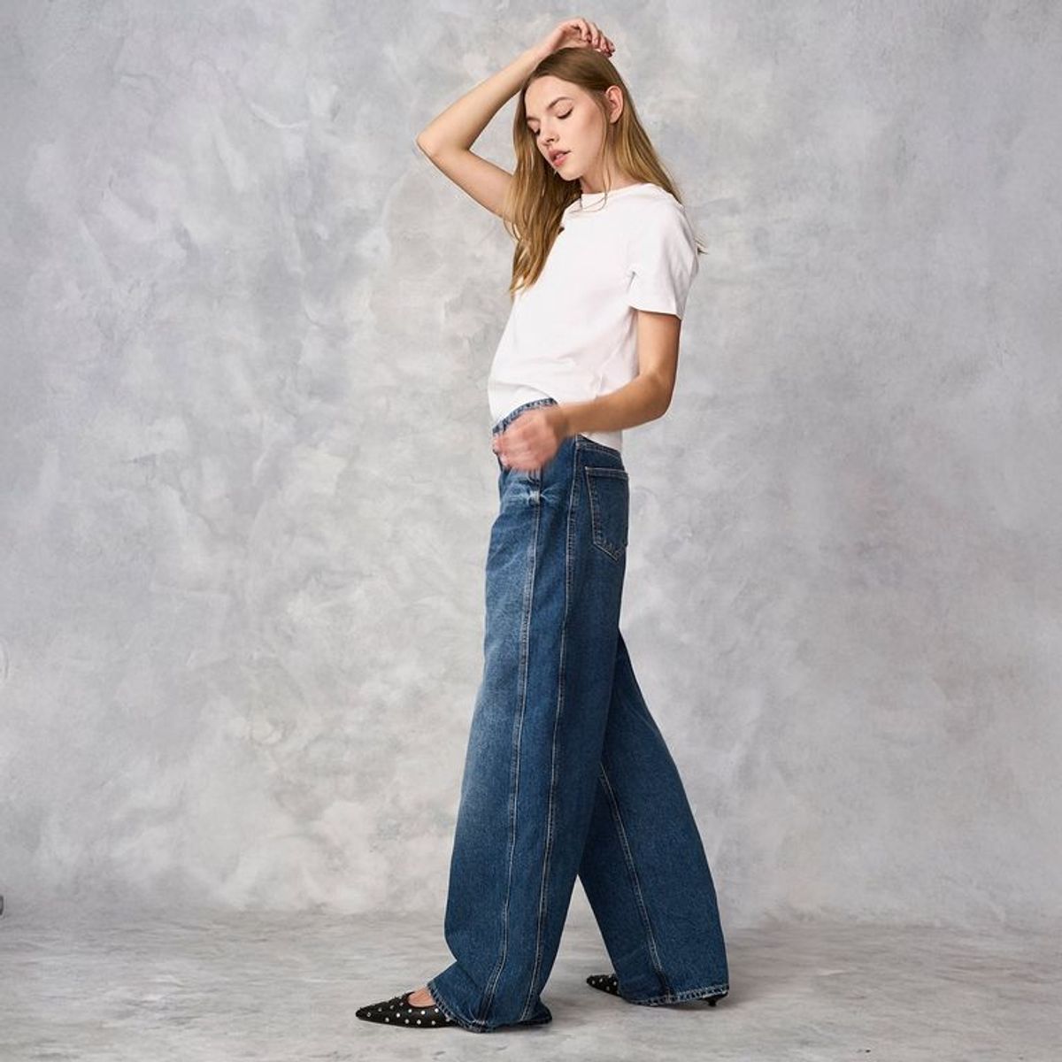 MANGO - Jean Balloon 100% Algodón Mujer Mango