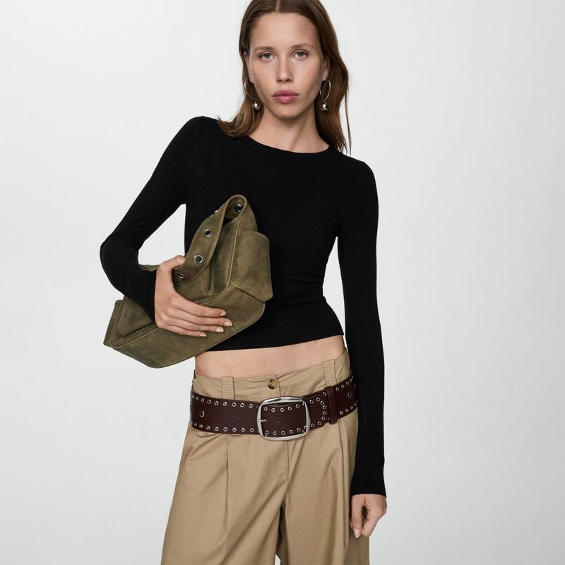 MANGO - Polo Manga Larga Mujer Mango