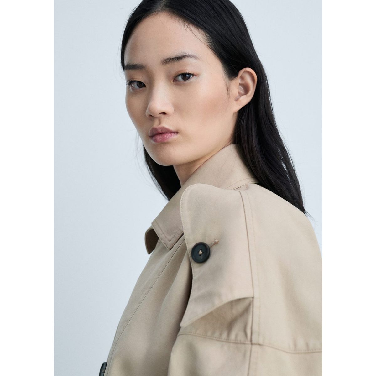 MANGO - Abrigo 100% Algodón Mujer Mango