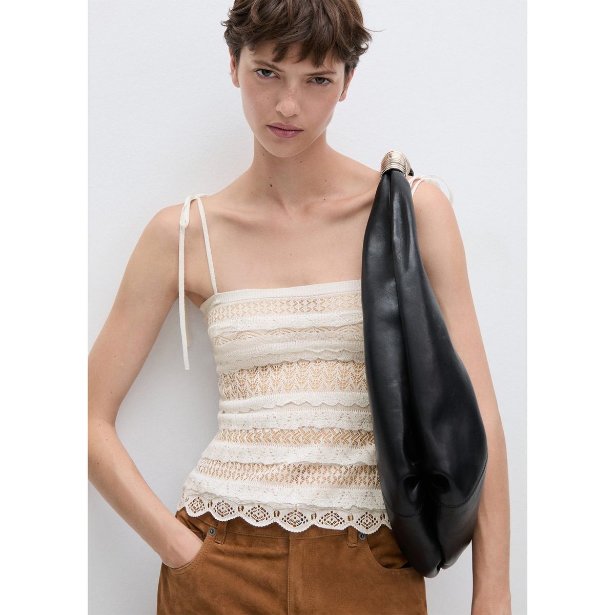 MANGO - Top Sin Mangas Mujer Mango