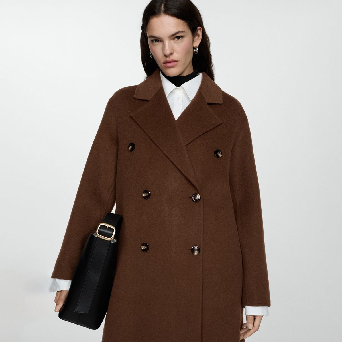 MANGO - Abrigo Oversize Casual Mujer Mango