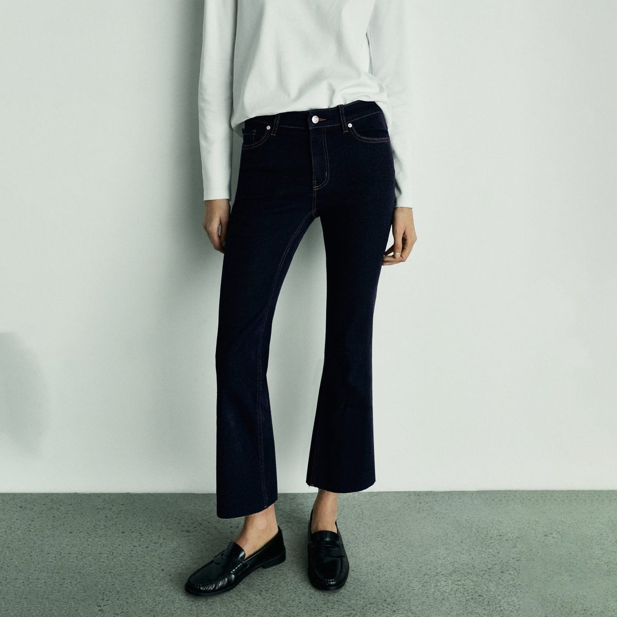 MANGO - Jean Flare Algodón Mujer Mango