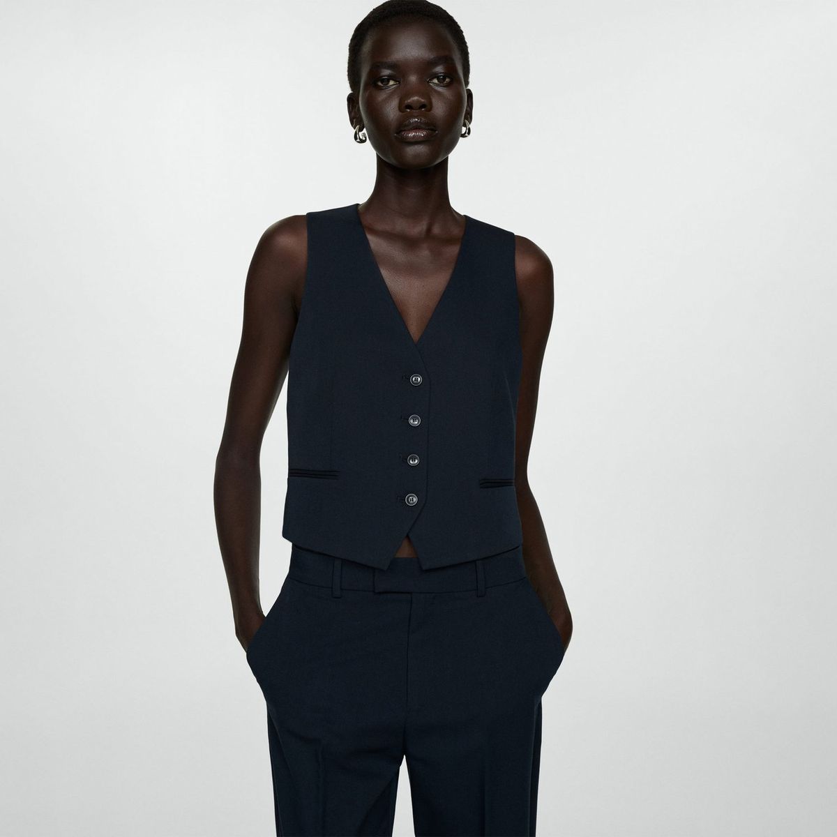 MANGO - Chaleco Casual Mujer Mango