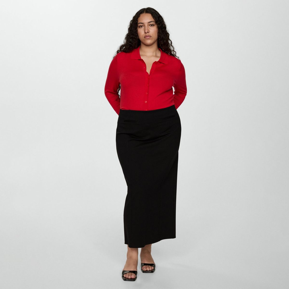 MANGO - Falda Larga Mujer Mango