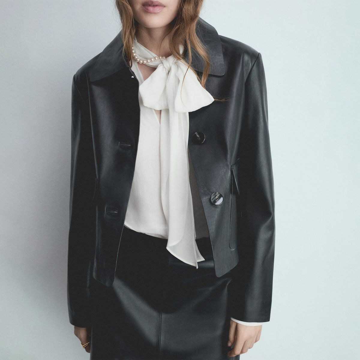 MANGO - Blusa Manga Larga Mujer Mango