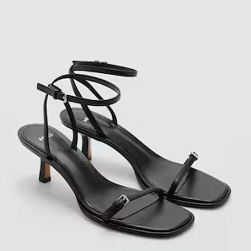 MANGO - Sandalia Mujer Mango Flow Negro