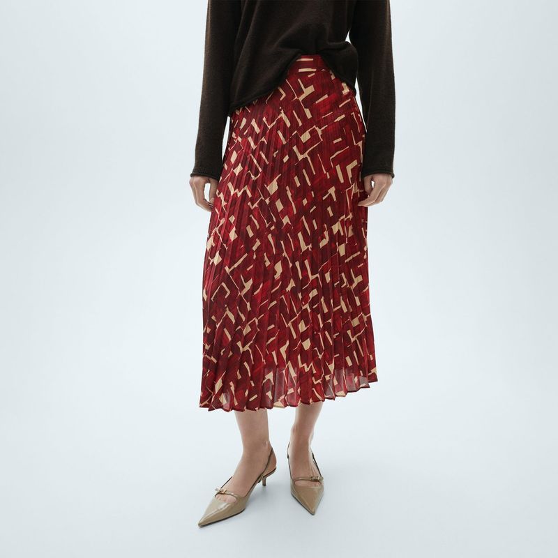 MANGO - Falda Larga Mujer Mango