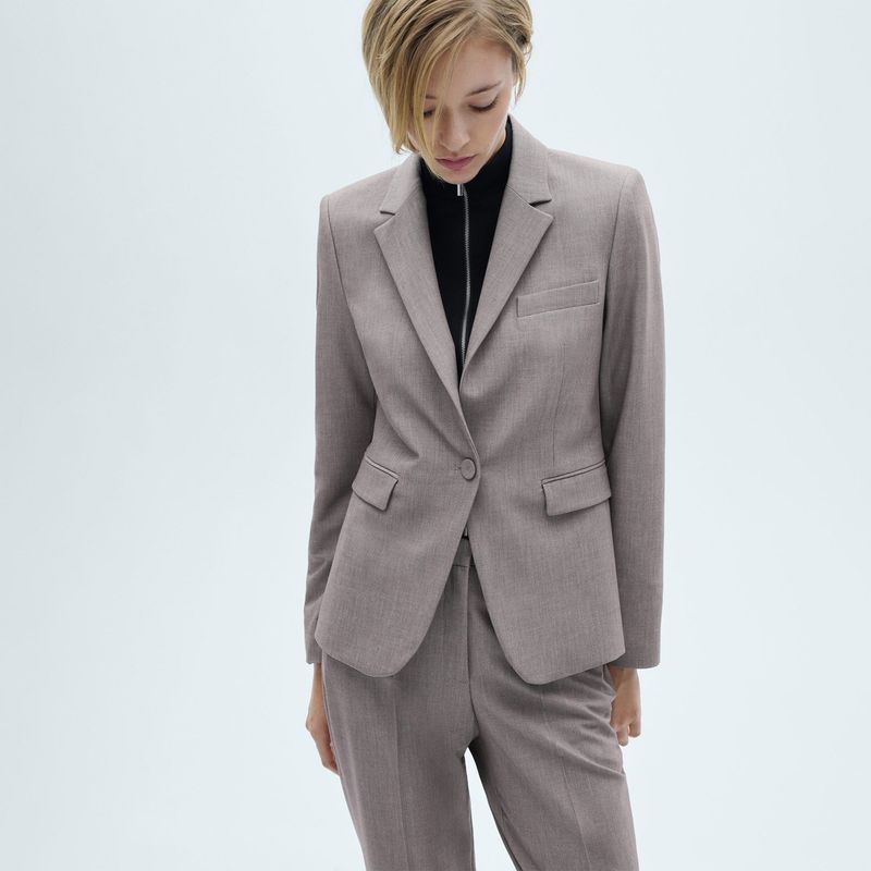 MANGO - Blazer Casual Mujer Mango