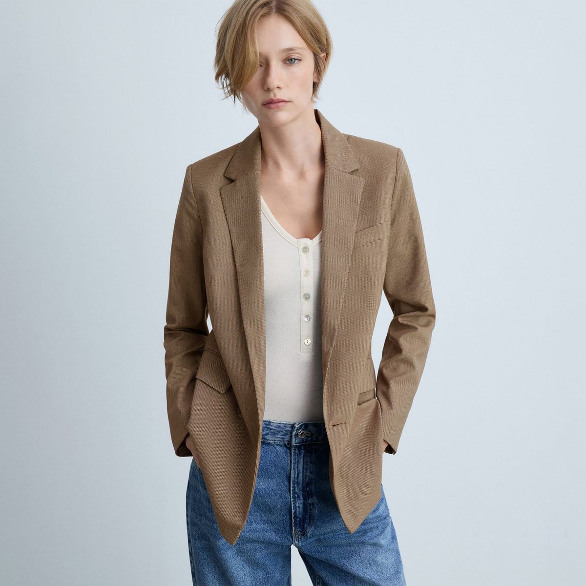 MANGO - Blazer Casual Mujer Mango
