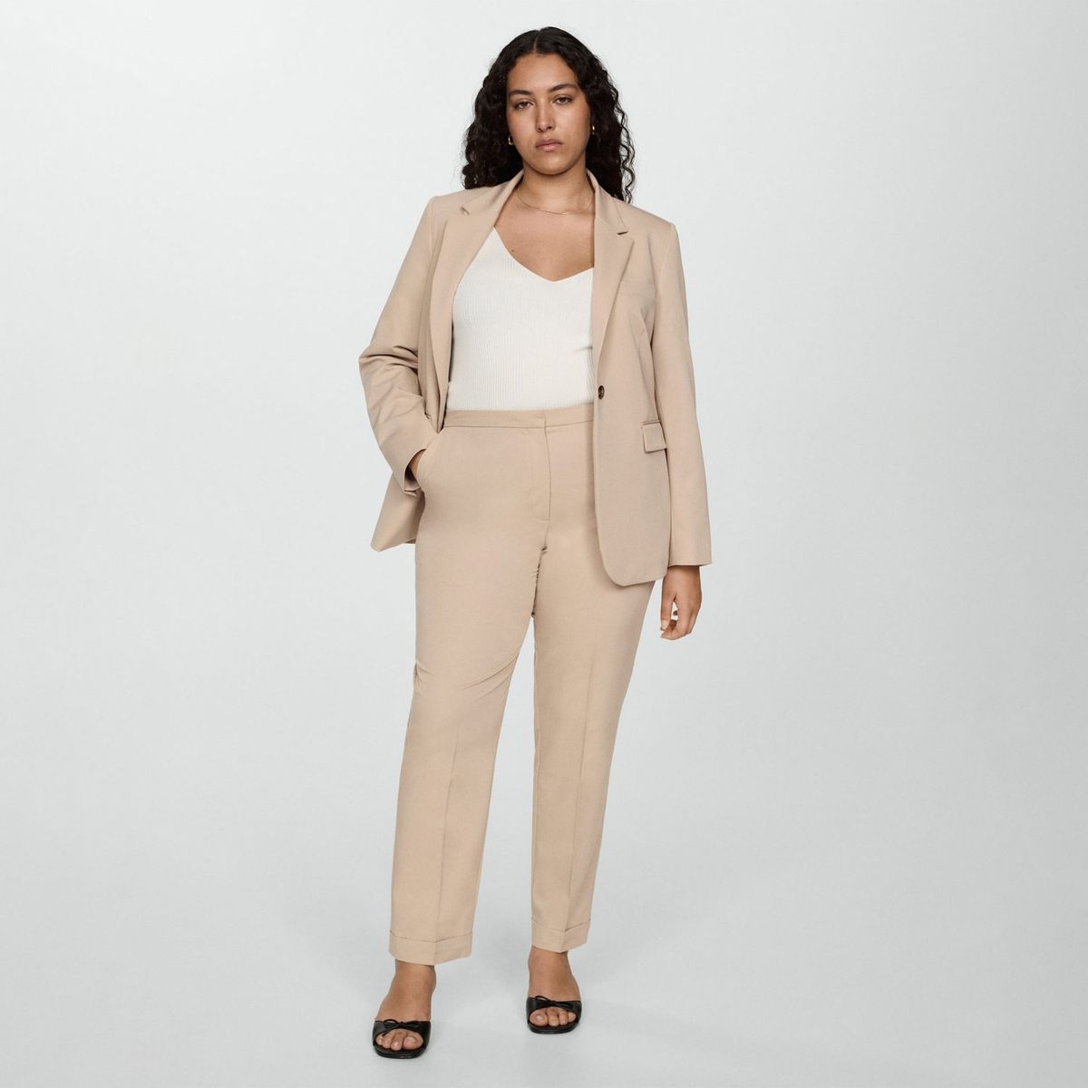 MANGO - Pantalón Straight Casual Mujer Mango