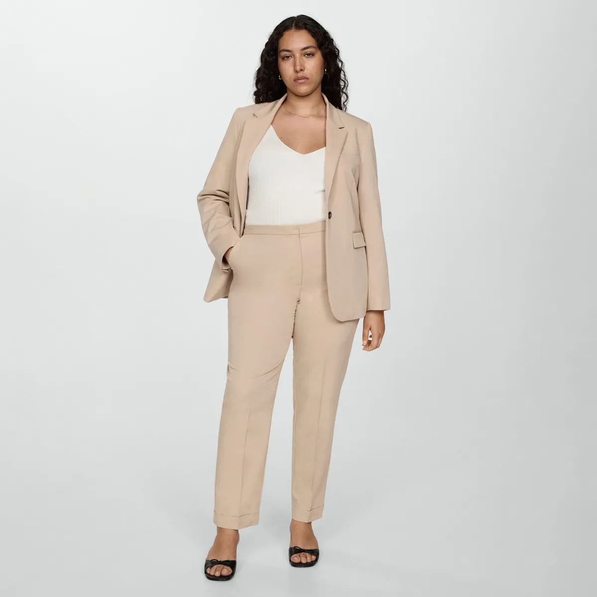 MANGO - Pantalón Straight Casual Mujer Mango