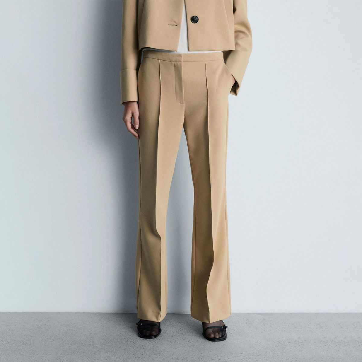 MANGO - Pantalón Flare Mujer Mango