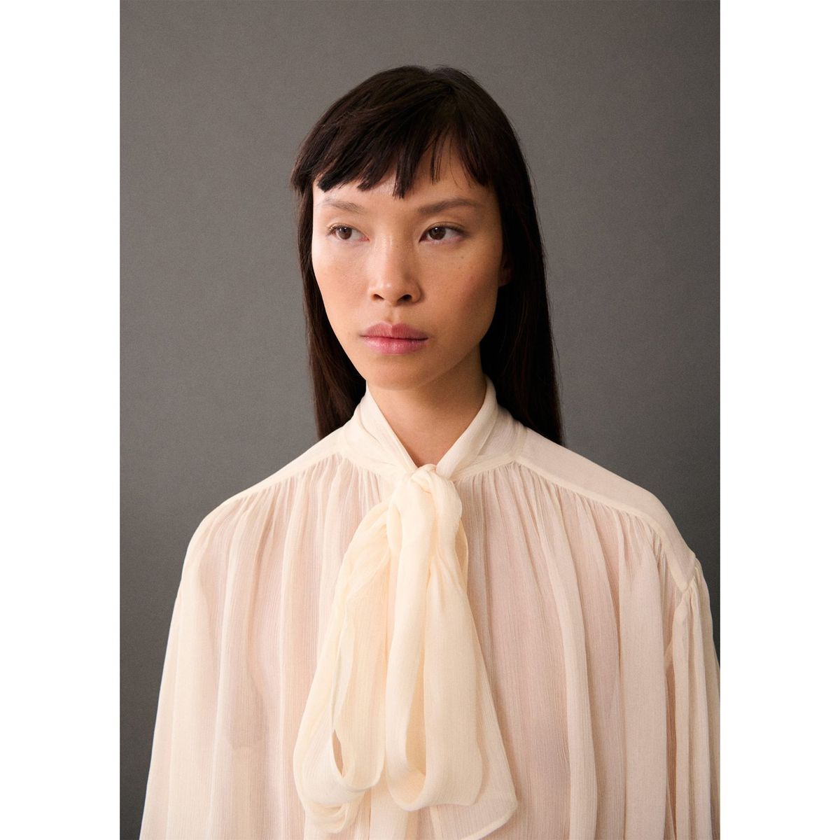 MANGO - Blusa Manga Larga Mujer Mango