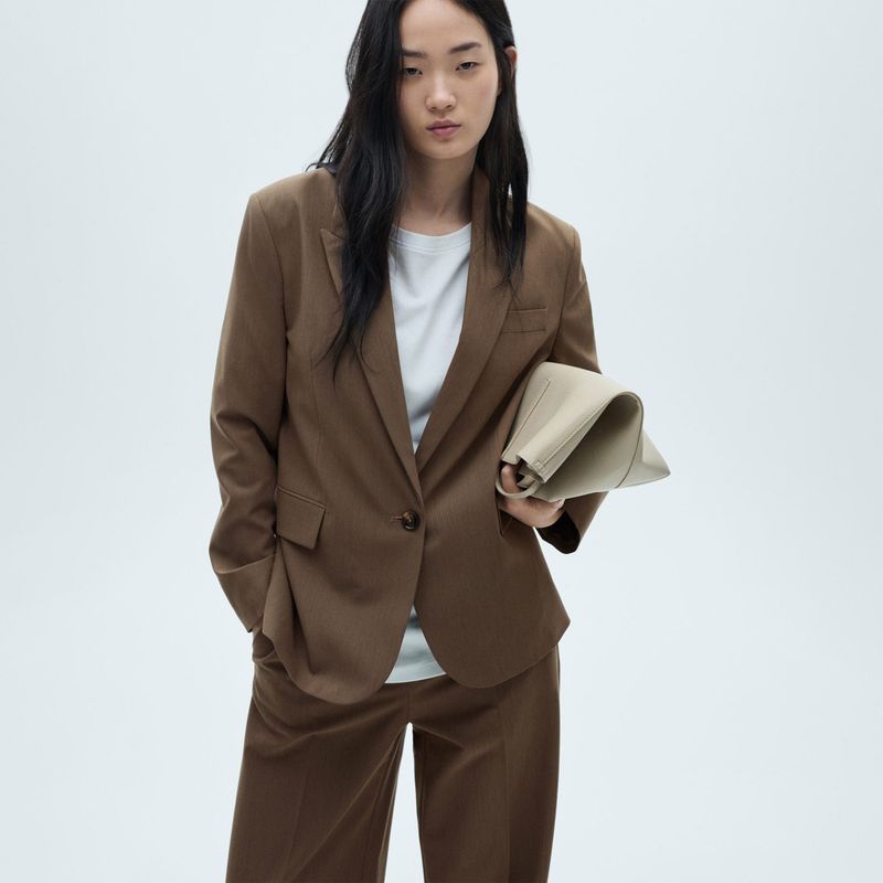 MANGO - Blazer Casual Mujer Mango