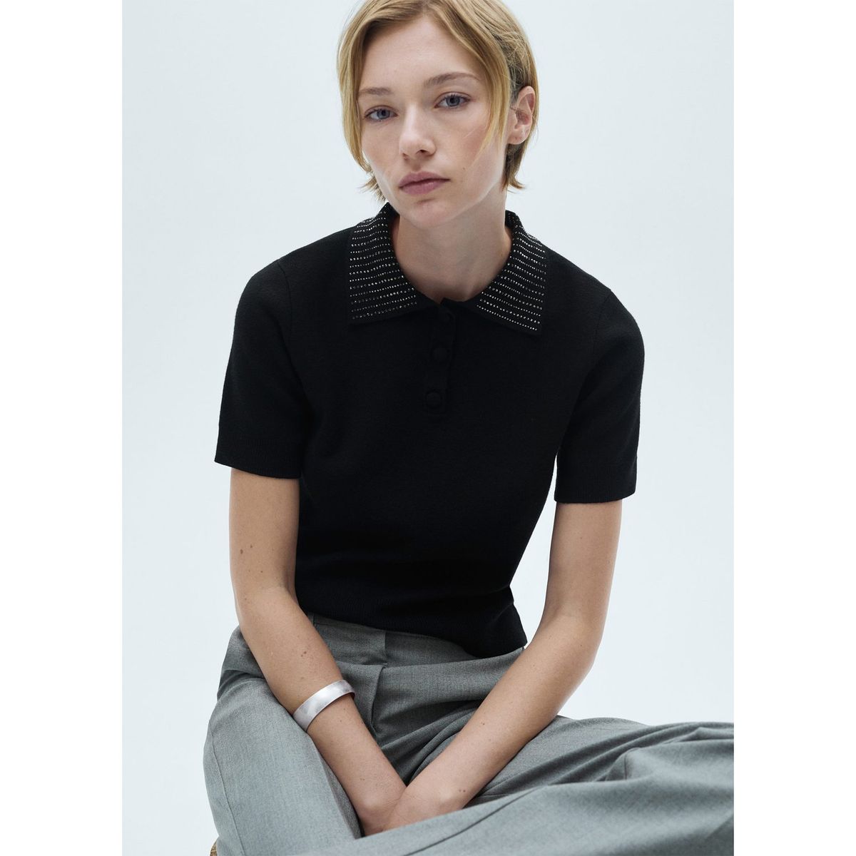 MANGO - Polo Manga Corta Mujer Mango