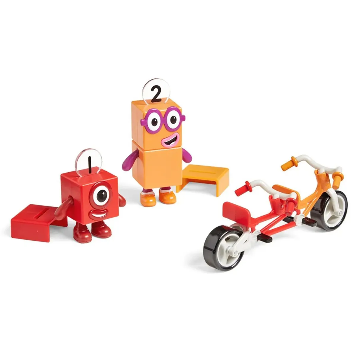 NUMBERBLOCKS - Set Numberblock 1 Y 2 + Bicicleta
