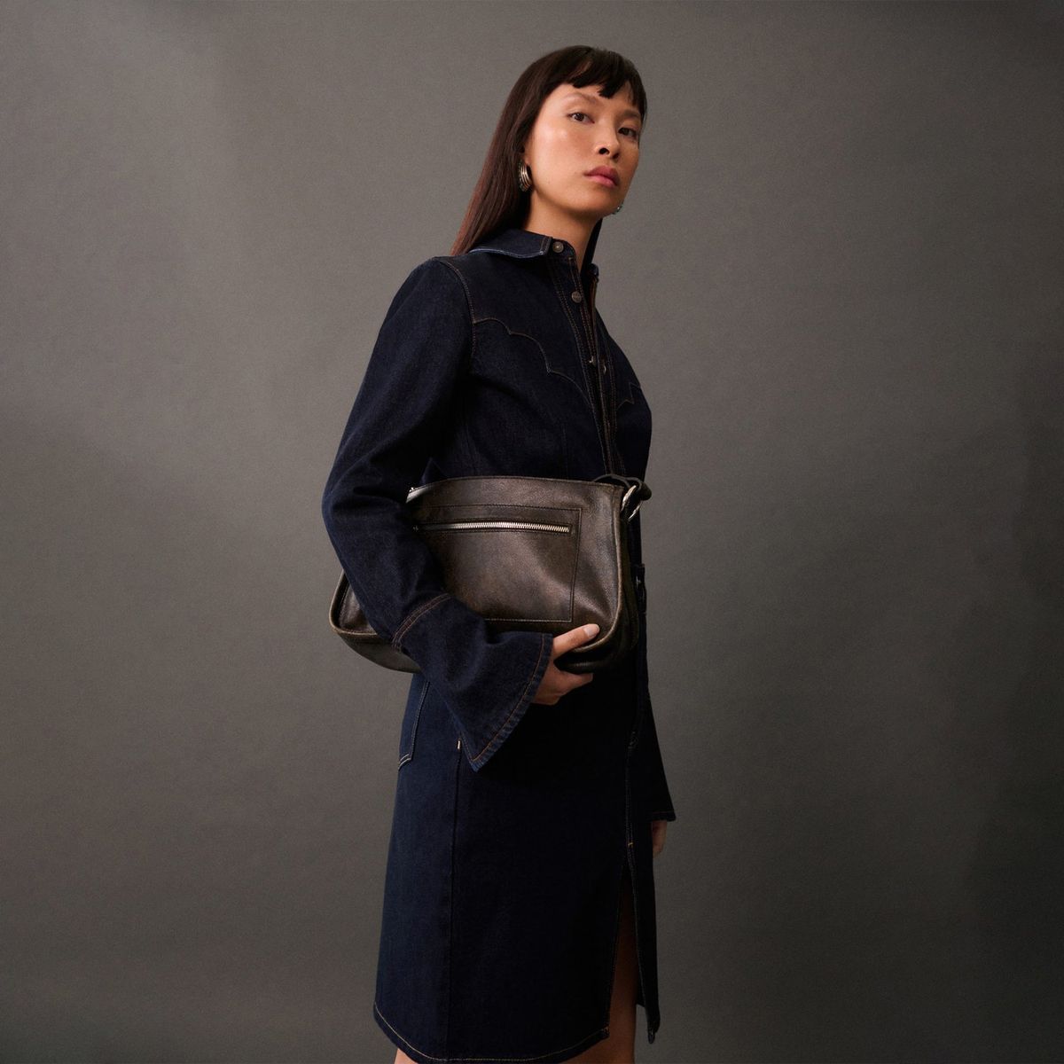 MANGO - Falda Jean 100% Algodón Mujer Mango