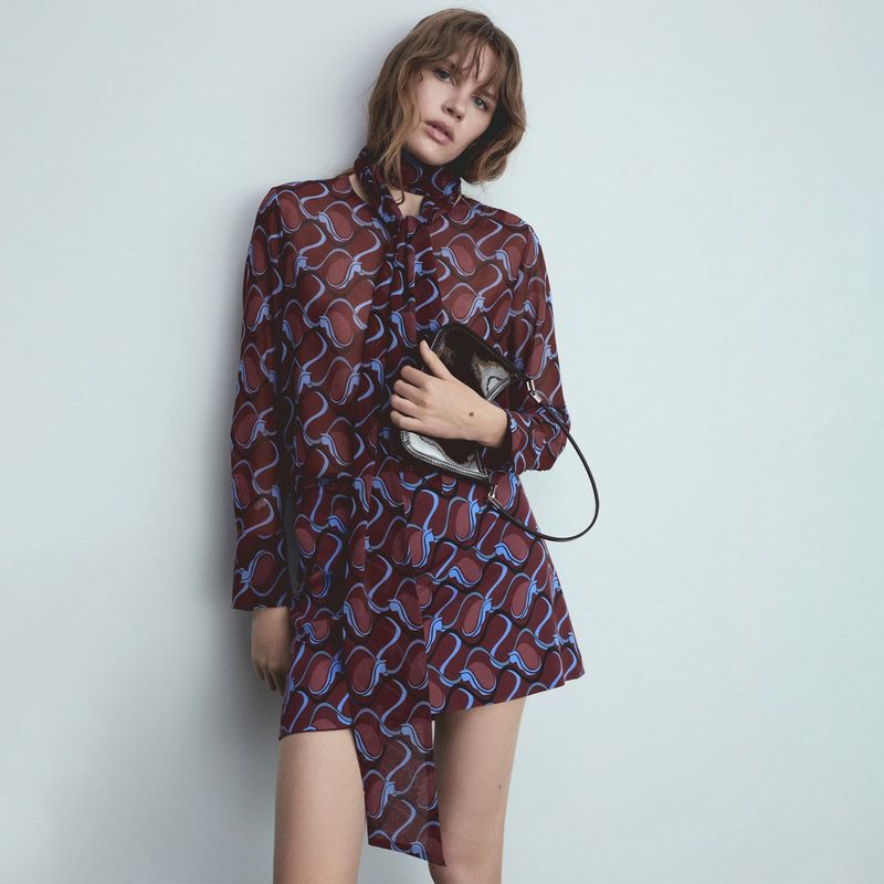 MANGO - Blusa Manga Larga Mujer Mango