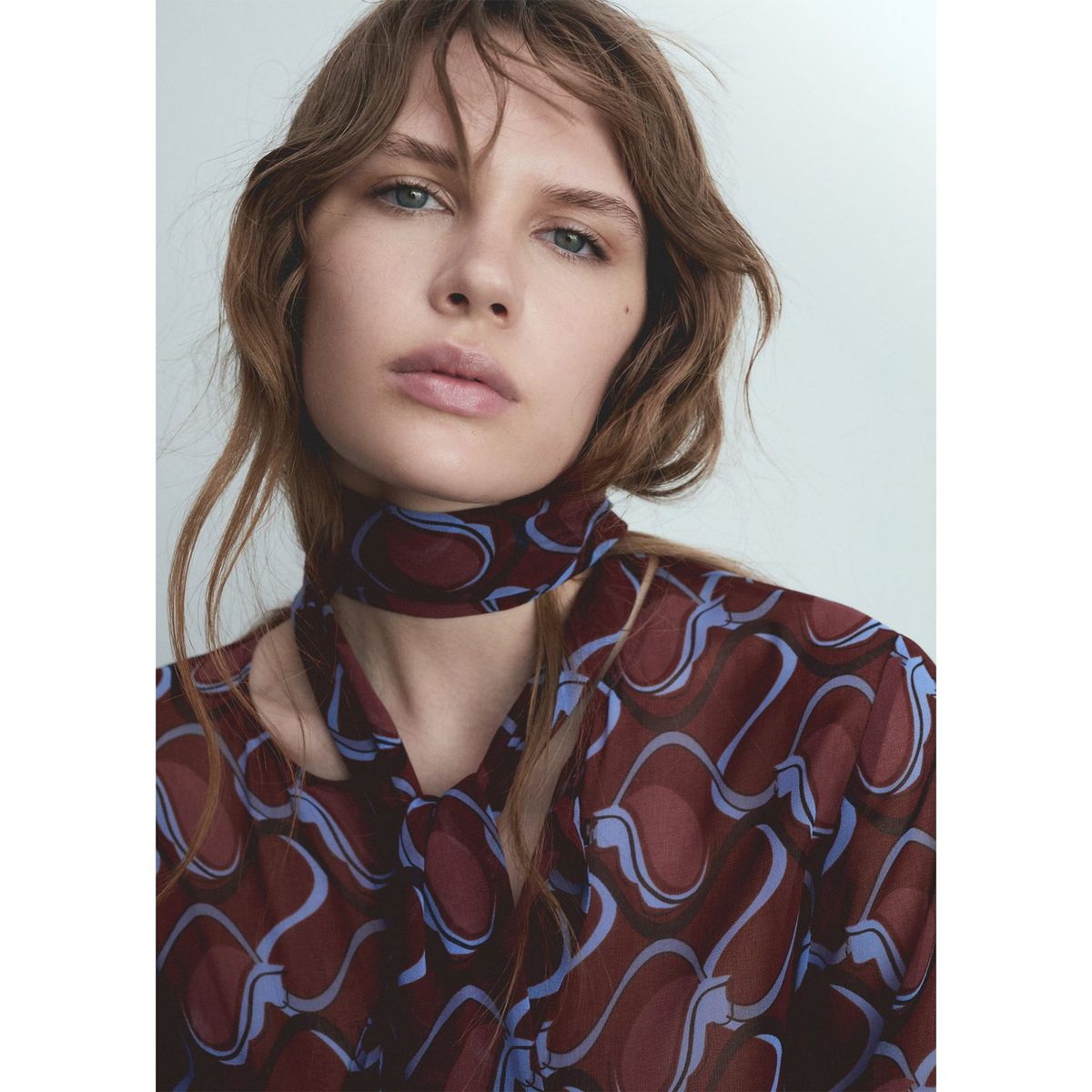 MANGO - Blusa Manga Larga Mujer Mango