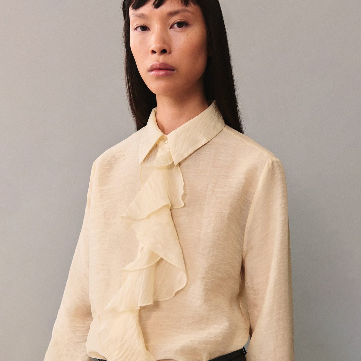 MANGO - Blusa Manga Larga Mujer Mango