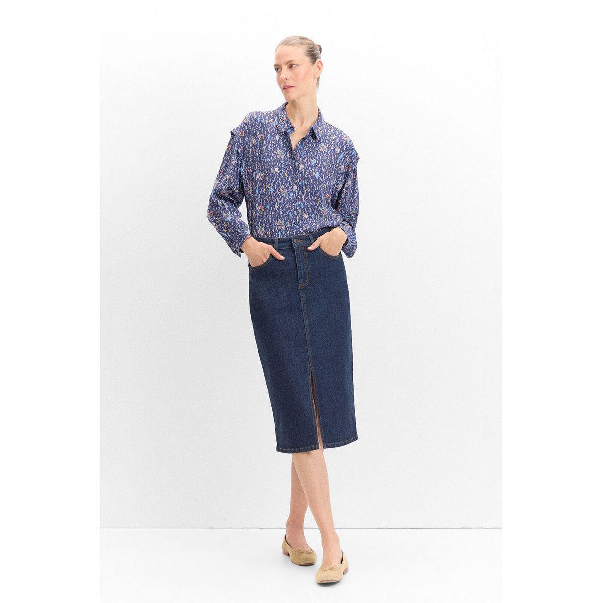 CORTEFIEL - Blusa Manga Larga Mujer Cortefiel