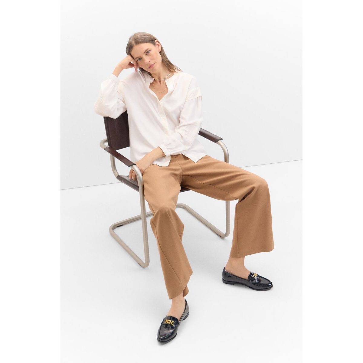 CORTEFIEL - Blusa Manga Larga Mujer Cortefiel