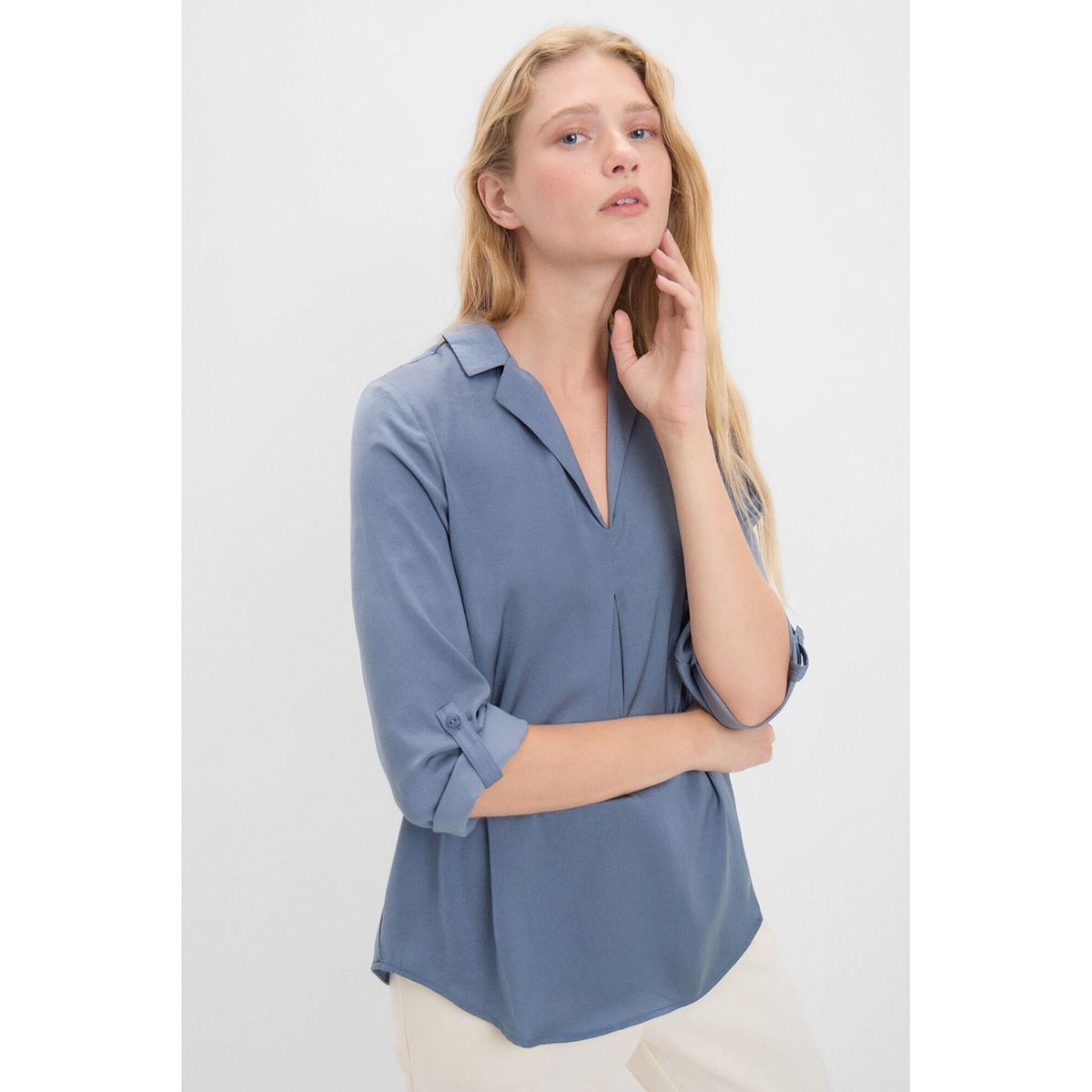CORTEFIEL - Blusa Manga Larga Mujer Cortefiel