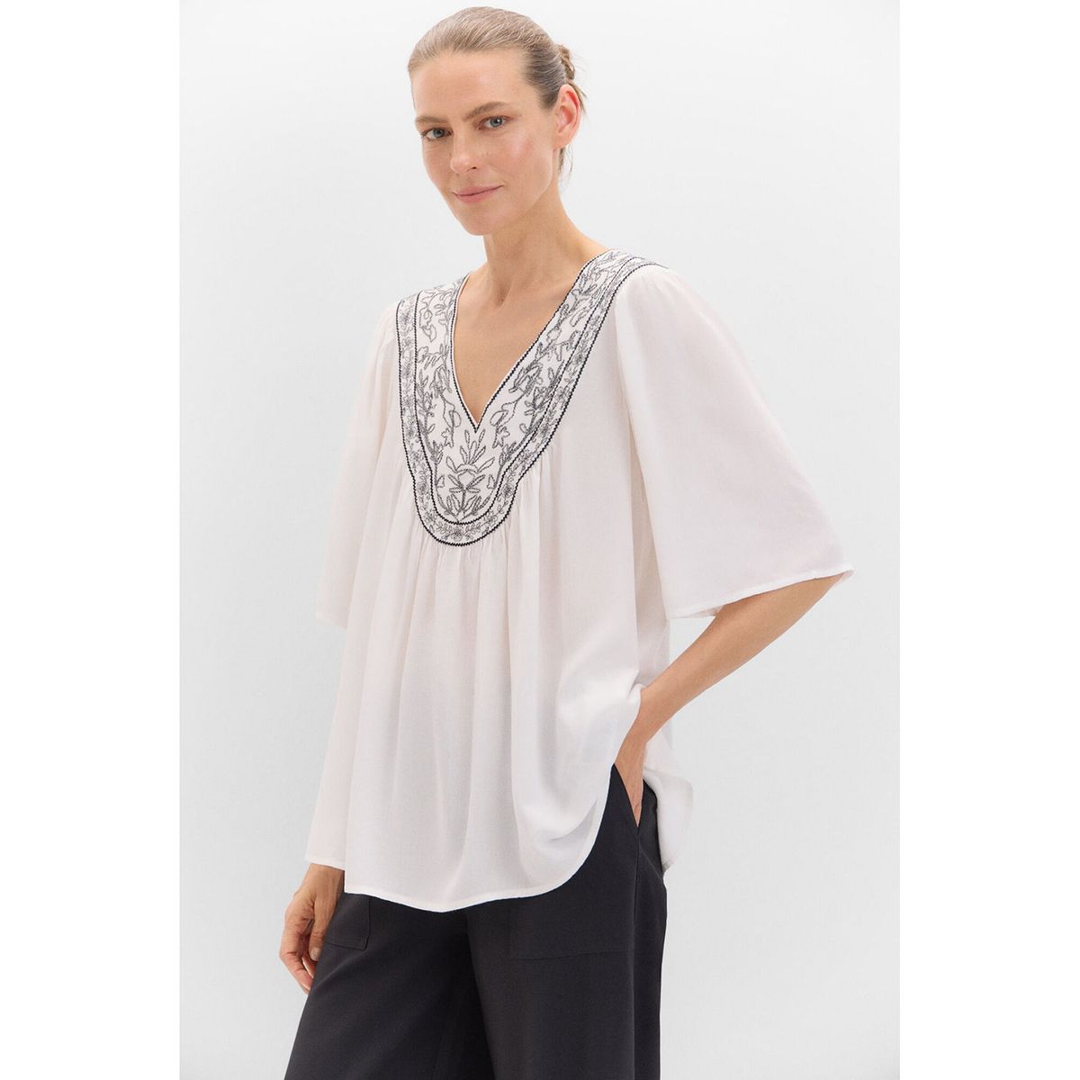 CORTEFIEL - Blusa Manga Corta Mujer Cortefiel