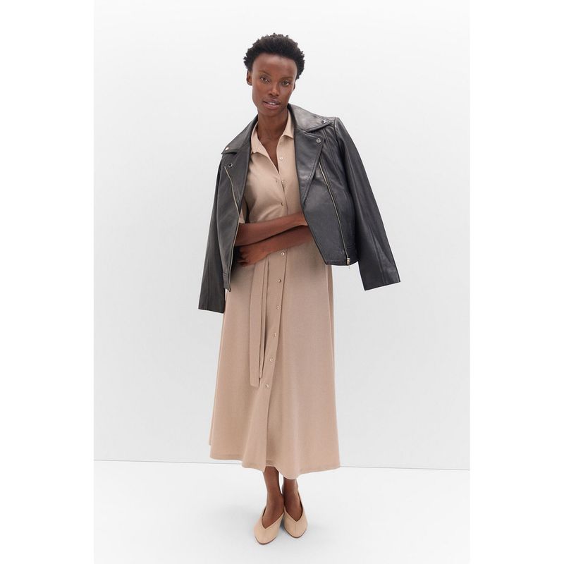 CORTEFIEL - Casaca 100% Cuero Mujer Cortefiel