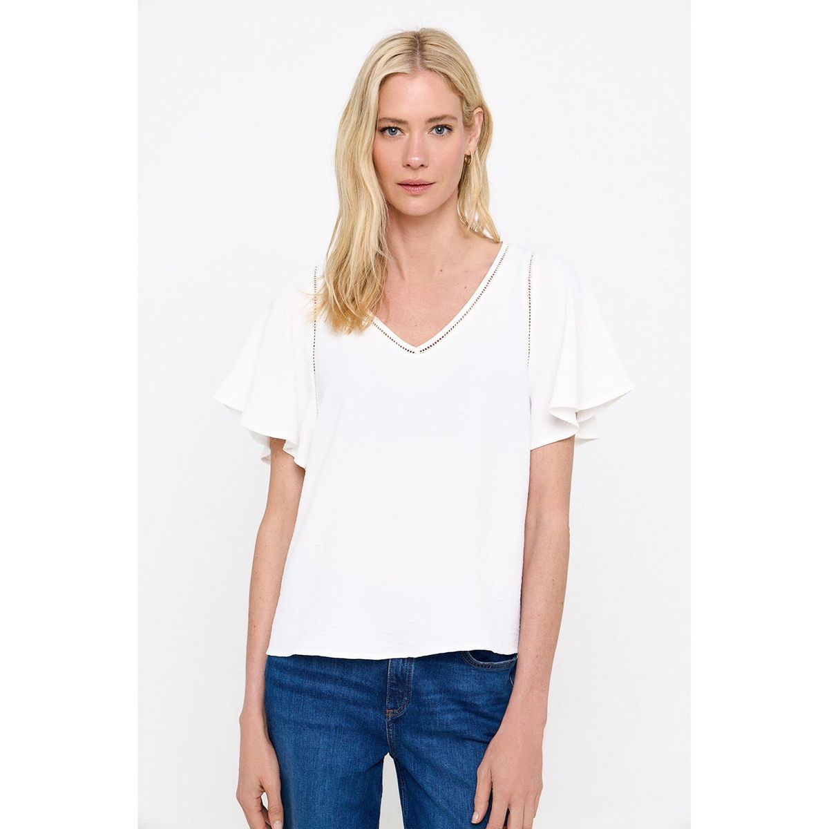 CORTEFIEL - Top Manga Corta Mujer Cortefiel