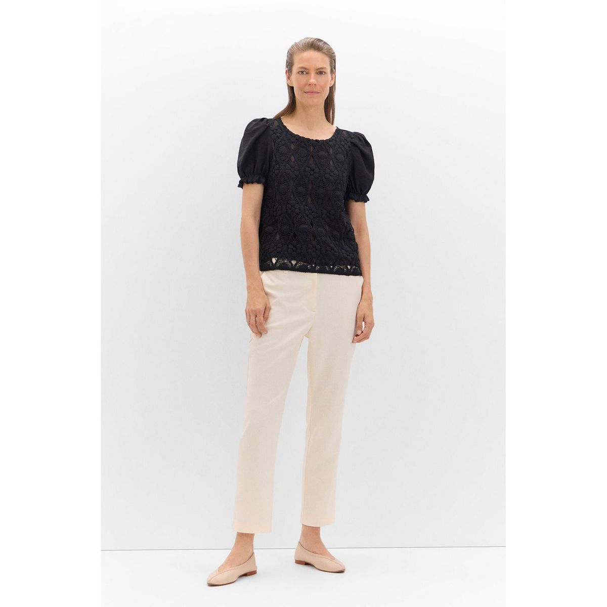 CORTEFIEL - Top Manga Corta Algodón Mujer Cortefiel